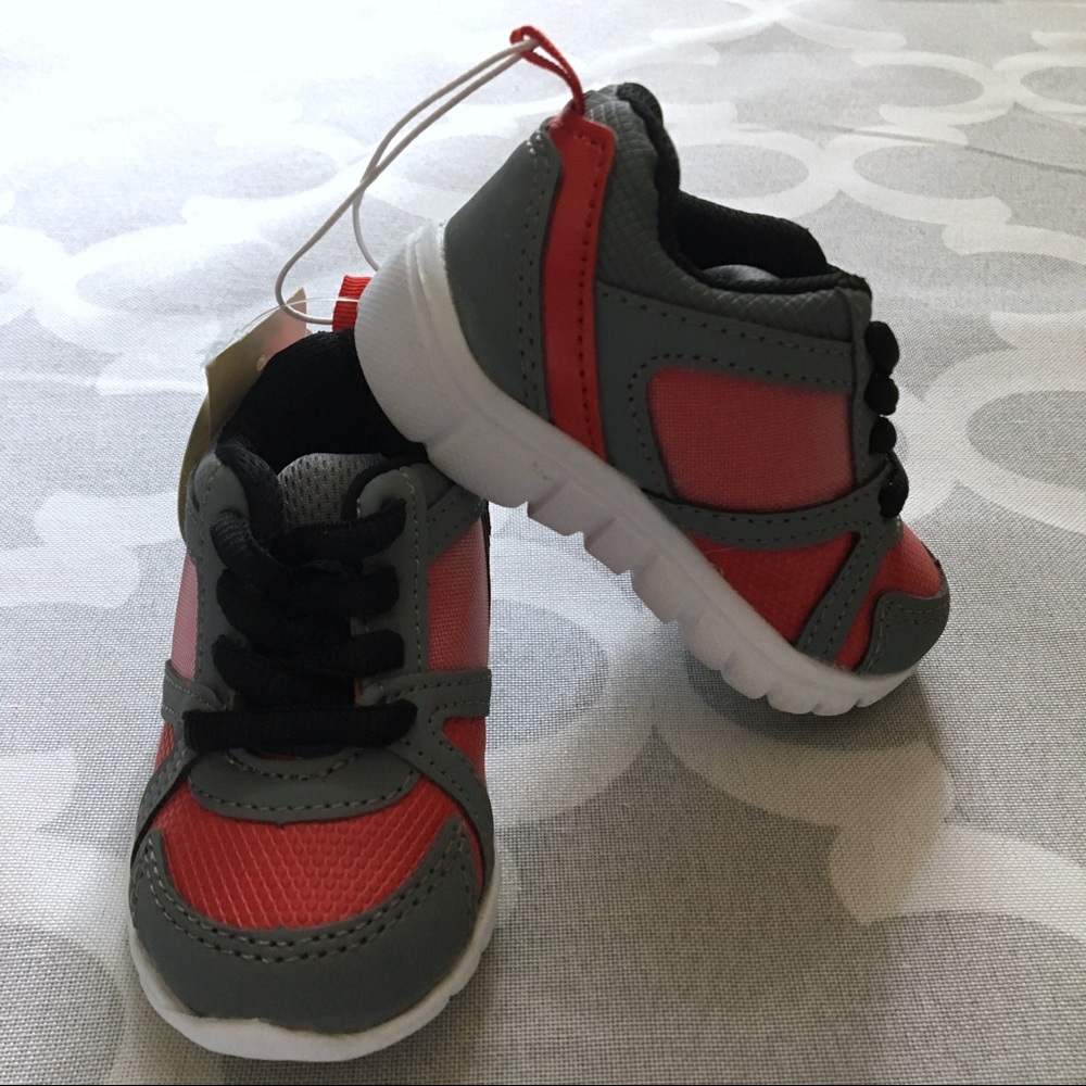Koala Kids No Tie Red Gray Sneakers Unisex Tennis